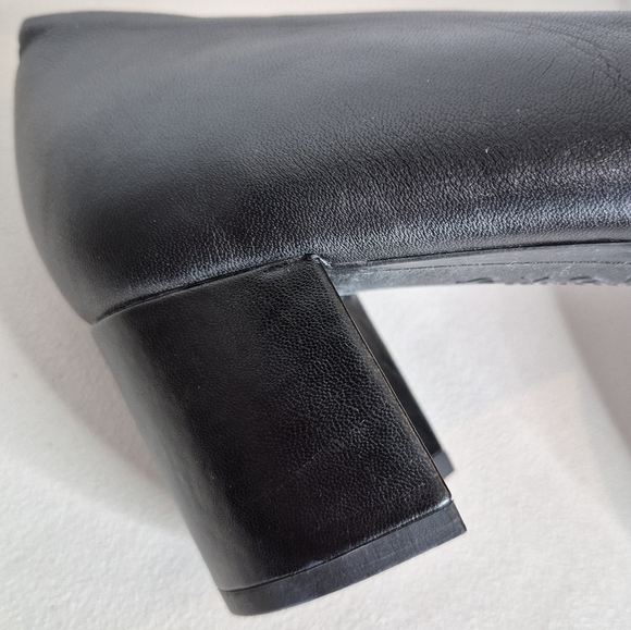 Easy-Spirit Evolve Black Leather Almond Toe Block Heel Pumps - NWOB - Size - 10 - Picture 9 of 13